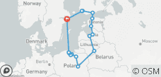  Baltische Hauptstädte und Polen ab Stockholm (17 Destinationen) - 17 Destinationen 