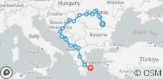  Balkan-Hauptstädte (44 Destinationen) - 22 Destinationen 