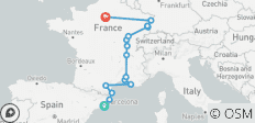  Katalonien, Südfrankreich, Burgund und Elsass (von Barcelona bis Paris) - 15 Destinationen 