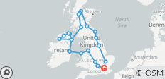  Great British and Irish Route with London - 22 destinations 