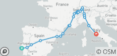  Reis van Lissabon naar Rome (31 bestemmingen) - 31 bestemmingen 
