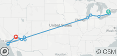  Toronto, Niagara, and Chicago with Western Classics ending Las Vegas - 14 destinations 