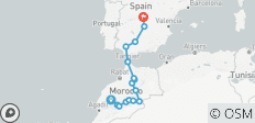  De Marrakech à Madrid (16 destinations) - 16 destinations 