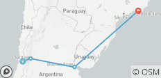  Chili, Argentinië &amp; Brazilië - Santiago - 4 bestemmingen 