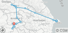  Durch den Kaukasus von Baku bis nach Jerewan - 19 Destinationen 