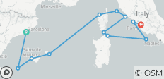  Idyllische Inseln im Mittelmeer 2028 - 12 Tage (von Barcelona bis Rom) - 12 Destinationen 