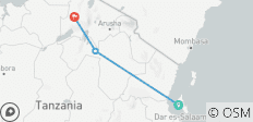  5 Tage 2 Nächte in Sansibar Beach und 2 Nächte in Tarangire, Ngorongoro - 5 Destinationen 