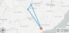  Excursión PRI de 4 días a Zhangjiajie y la Ciudad Vieja de Fenghuang desde Guangzhou en tren bala - 4 destinos 
