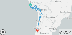  Peru, Bolivia &amp; Chile Round Trip - 23 Days Natural Wonders &amp; Inca Mysticism - 17 destinations 