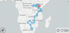  Johannesburg to Gorillas (43 destinations) - 43 destinations 