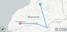  Au départ de Fès : Circuit de luxe dans le désert à Marrakech 3 jours - 4 destinations 