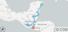  Route van de Maya\'s - 15 bestemmingen 