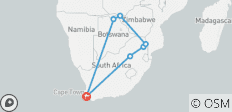  15-daags avontuur in zuidelijk Afrika: Wilde dieren, steden &amp; cultuur - 7 bestemmingen 