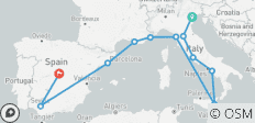  Europa Clásica y Encantos Costeros: Italia, España y el Mediterráneo - 11 destinos 