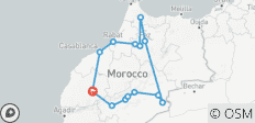  9 jours de Marrakech à Marrakech via Merzouga, Fes, Chefchaouen - 14 destinations 