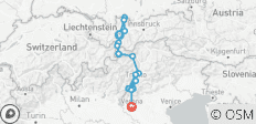  Via Claudia Augusta - Alpenüberquerung von Füssen nach Verona via Gardasee - sportlich (8 Tage) - 17 Destinationen 