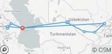  Le Caucase rencontre l\'Asie centrale - Voyage culturel en Azerbaïdjan &amp; Ouzbékistan (vols inclus) - 11 destinations 