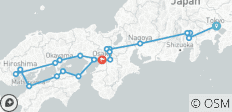  Wonderen van Japan - eindpunt Osaka (21 bestemmingen) - 21 bestemmingen 