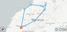  Au départ de Marrakech : Circuit de 4 jours vers les villes impériales et Volubilis - 10 destinations 