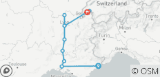  Sensationen von Lyon und der Provence mit Schweizer Bergen (von Nizza bis Genfersee) - 9 Destinationen 
