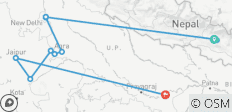  Best of India (And Nepal, Intra Tour Air Kathmandu To Delhi) - 11 destinations 