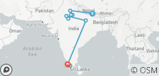  Lo Mejor de la India (Con Kerala y Nepal, Intra Tour Aéreo de Katmandú a Nueva Delhi) - 17 destinos 