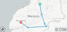  Circuit de 4 jours de Fès à Marrakech via le désert de Merzouga - 6 destinations 