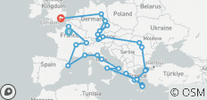  Ultimate European (Plus Greek Islands, Start Paris) - 51 destinations 