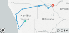  Viaje personalizado de 14 días a Namibia, Botsuana y Zimbabue, con guía privado - 9 destinos 