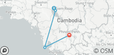  9 Daagse Cambodja Reis: Siem Reap, Koh Rong &amp; Phnom Penh - 5 bestemmingen 