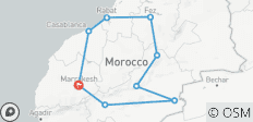  Circuit de Marrakech vers les villes impériales via le désert - 9 destinations 
