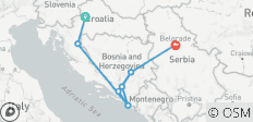  Zagreb to Belgrade Tour Small Group Tour Croatia-Montenegro-Bosnia &amp; Serbia - 10 destinations 