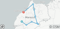  Circuit de 7 jours de Marrakech à Chefchaouen et Fès en passant par le désert - 9 destinations 