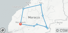  Circuit de 6 jours de Marrakech à Fès et Casablanca via le désert - 9 destinations 