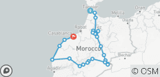  Circuit privé de 14 jours au Maroc de Tanger à Casablanca-Chefchaouen, Fès, en passant par le Sahara D - 24 destinations 