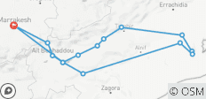  Circuit de 3 jours dans le désert de Marrakech à Merzouga (circuits de groupe) - 16 destinations 