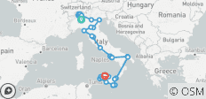  De Grand Tour - Een 29-daagse Italiaanse ervaring met geschiedenis, smaken en landschappelijke wonderen - 36 bestemmingen 