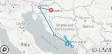  Het beste van Dalmatië &amp; (Bled - Plitvica) Deels Kleine Groep Rondreis Kroatië,Bosnië,Montenegro,Slovenië - 6 bestemmingen 