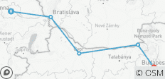  Donauradweg - Sportlertour Wien - Bratislava - Budapest (6 Tage) - 5 Destinationen 