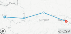  Donauradweg - Linz-Wien (5 Tage) - 4 Destinationen 
