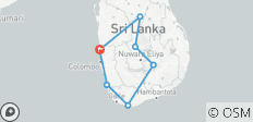 Sri Lanka Hoogtepunten Tour - 10 Dagen | Semi-Luxe | 3 - 4 Sterren Hotels - 7 bestemmingen 