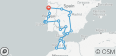  Porto naar Lissabon, Andalusië &amp; Marokko - 15 dagen - 27 bestemmingen 