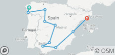  Santiago naar Andalusië &amp; Barcelona - 11 dagen - 10 bestemmingen 