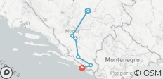  Radtour von Sarajevo nach Dubrovnik (7 Tage) - 6 Destinationen 
