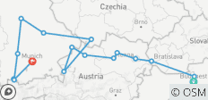 Juwelen der Donau mit dem Besten aus Bayern 12 Tage (von Budapest bis München) - 16 Destinationen 