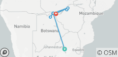  Croisière safari le long du fleuve Zambèze - Afrique du Sud, Botswana, Namibie, Zimbabwe (croisière de port à port) (13 destinations) - 13 destinations 