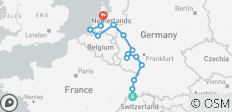  Romantischer Rhein &amp; Mosel 15 Tage (von Basel bis Amsterdam) - 14 Destinationen 