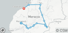  Tour Privado de 5 Días de Marrakech a Casablanca ,Fez y Ciudades Imperiales vía Campamento de Lujo en el Desierto del Sáhara/ Lo Mejor de Marruecos - 18 destinos 