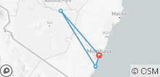  Safari de 3 días al Parque Nacional de Tsavo Oriental desde Mombasa/Diani - 4 destinos 