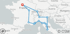  Circuit de 7 jours en Italie, France et Suisse au départ de Paris - 16 destinations 